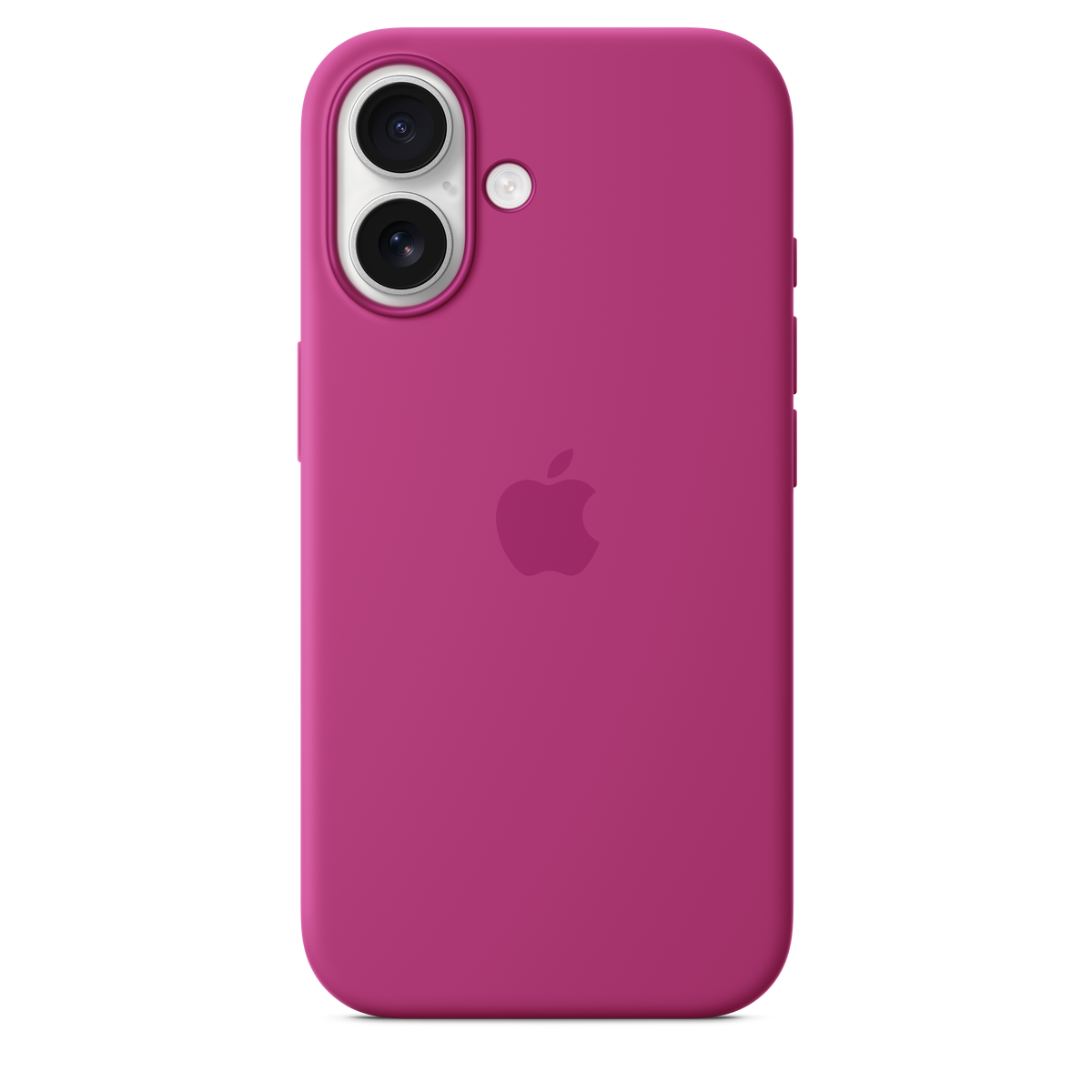 Coque en silicone avec MagSafe pour iPhone 16 - Fuchsia