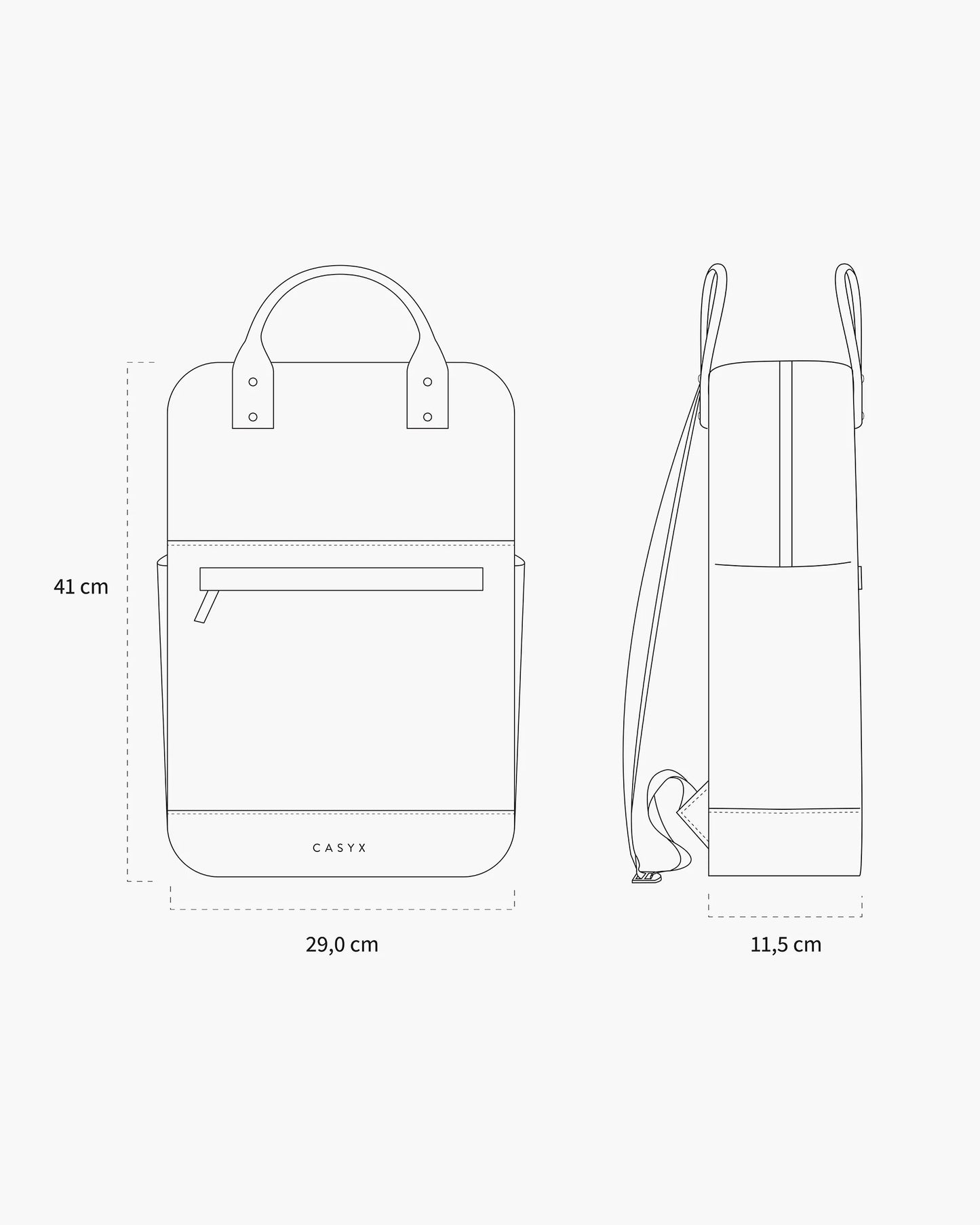 Casyx Storm • Sac à dos imperméable et modulable • Noir