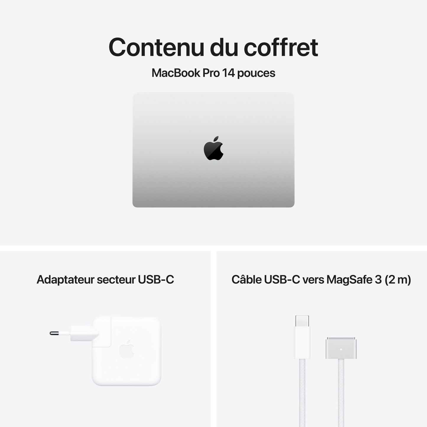MacBook Pro 14 pouces: Puce Apple M4 Pro avec CPU 12 cœurs et GPU 16 cœurs, 512 Go SSD - Argent