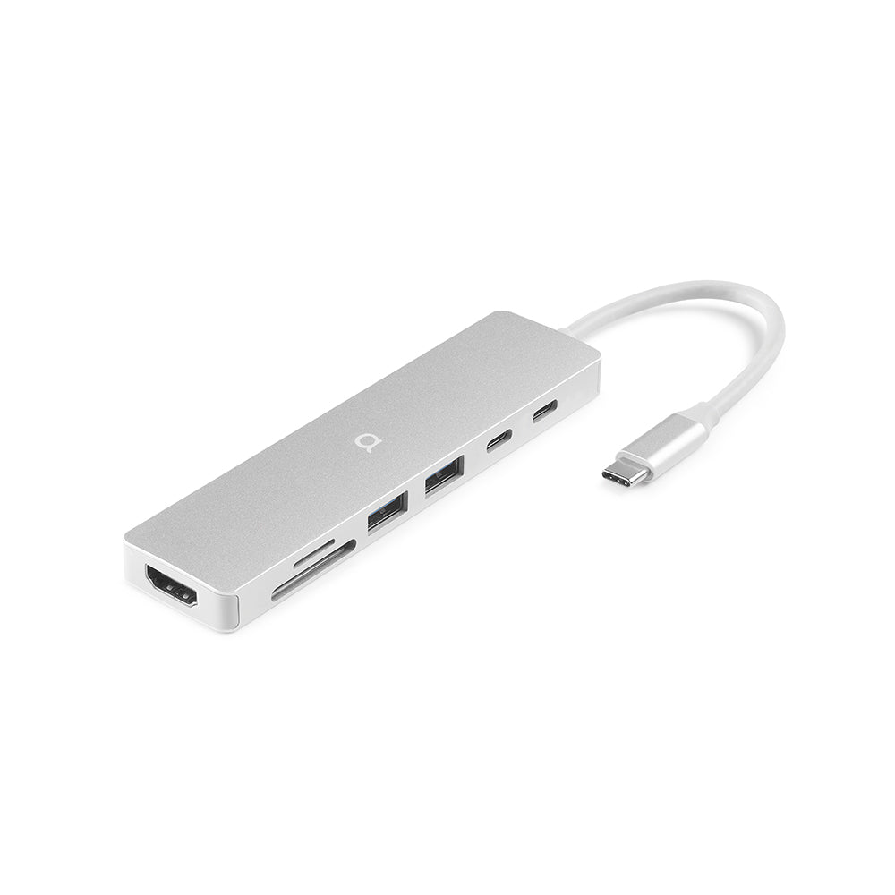 Lineheart • Stream Hub USB-C 7-en-1 pour MacBook Neo • Argent