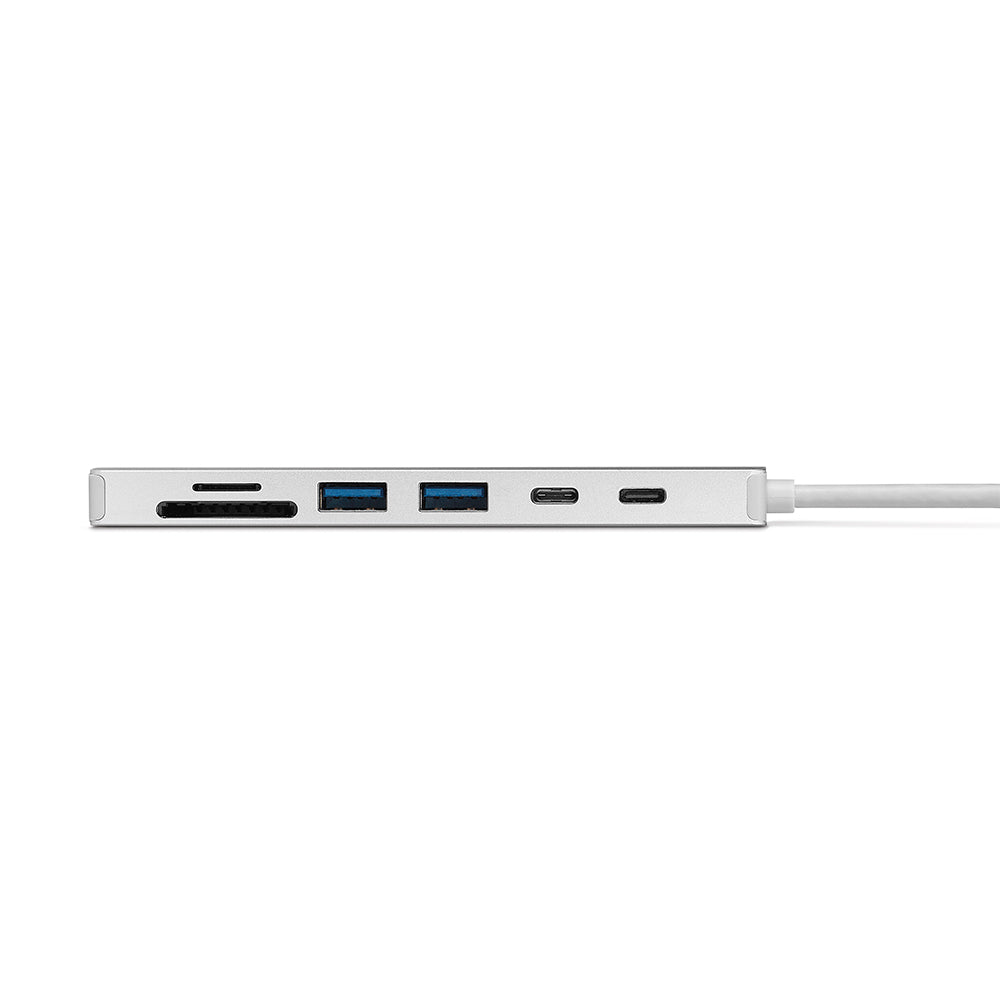 Lineheart • Stream Hub USB-C 7-en-1 pour MacBook Neo • Argent