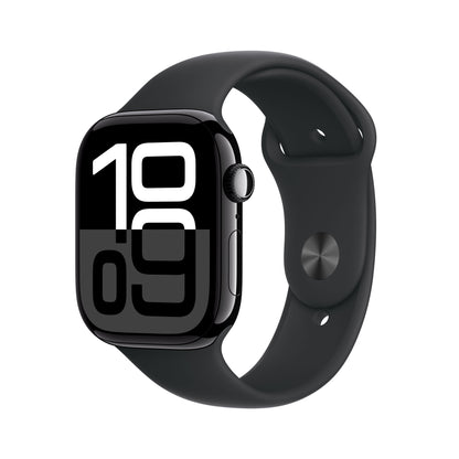 Apple Watch Series 10 • 46mm Noir de jais • Bracelet Sport Noir • S/M