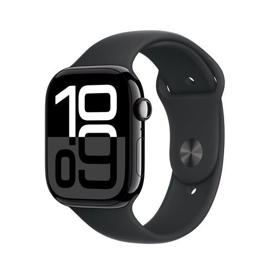 Apple Watch Series 10 • 46mm Noir de jais • Bracelet Sport Noir • S/M