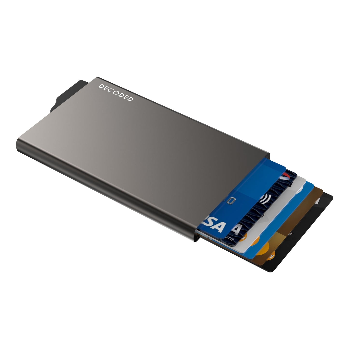 Decoded • Porte-cartes MagSafe • Aluminium • Couleur Titane
