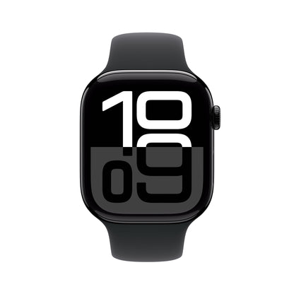 Apple Watch Series 10 • 46mm Noir de jais • Bracelet Sport Noir • S/M