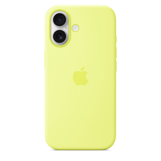 Coque en silicone avec MagSafe pour iPhone 17 - Neon Jaune