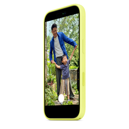 Coque en silicone avec MagSafe pour iPhone 17 - Neon Jaune