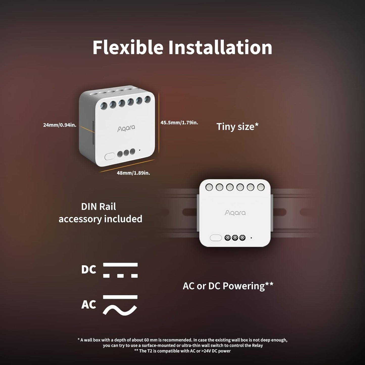 Aqara T2 Switch Double connecté (Matter)