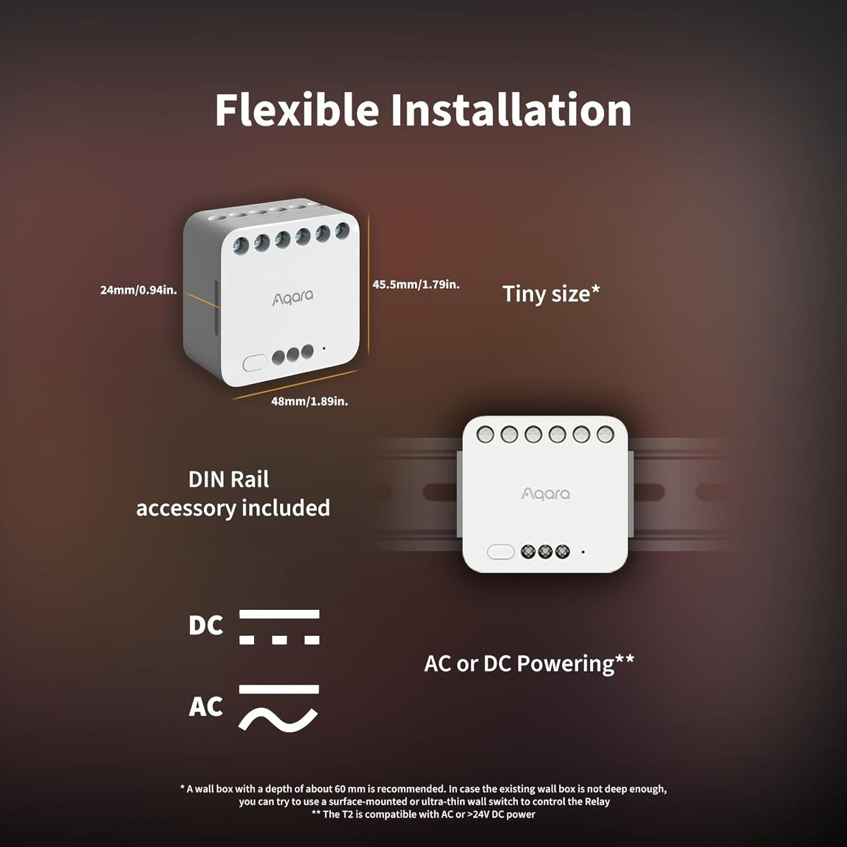 Aqara T2 Switch Double connecté (Matter)