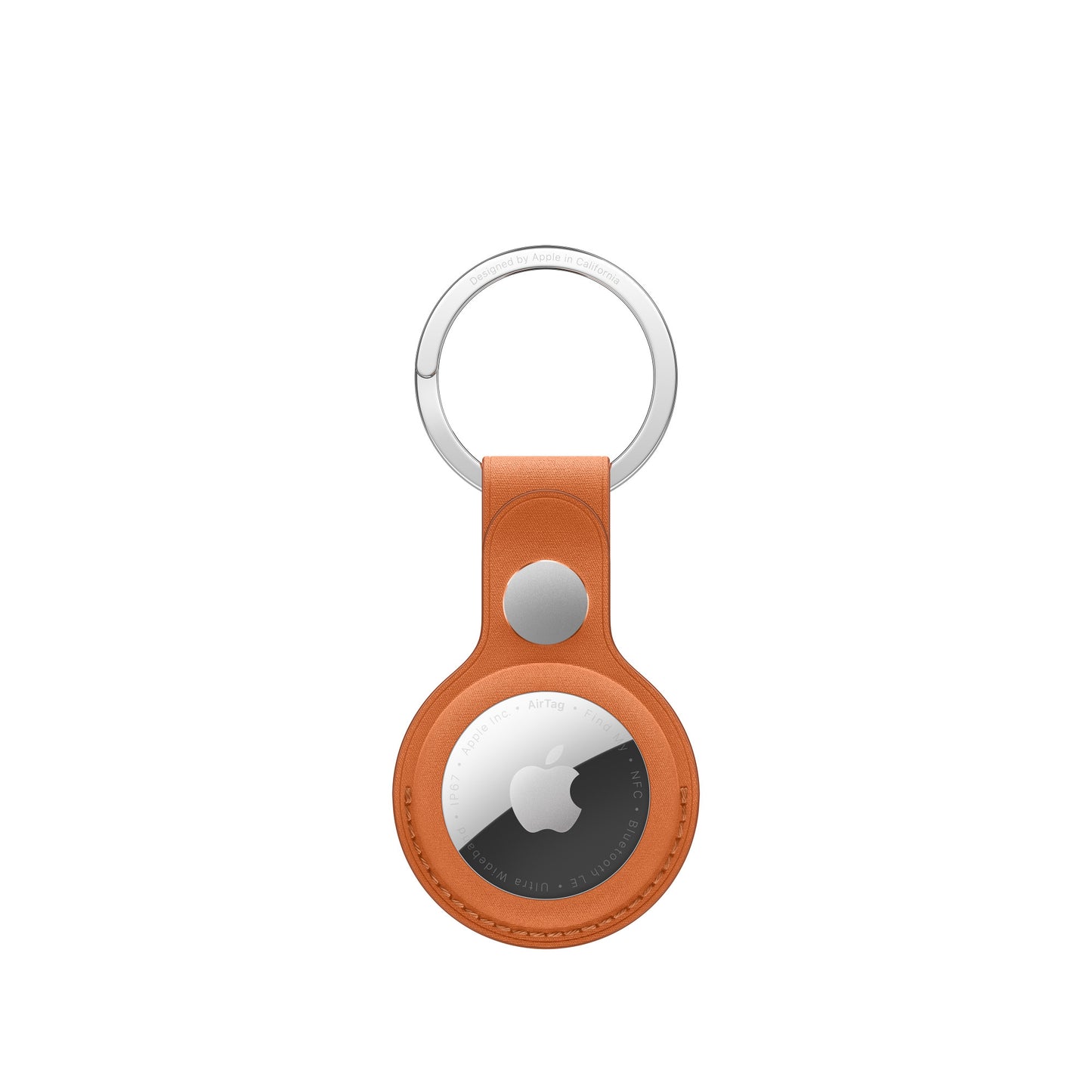 Porte-clés en tissage fin AirTag • Roux Orangé