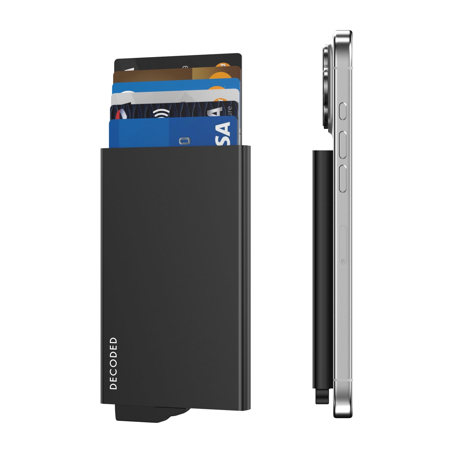 Decoded • Porte-cartes MagSafe • Aluminium • Noir