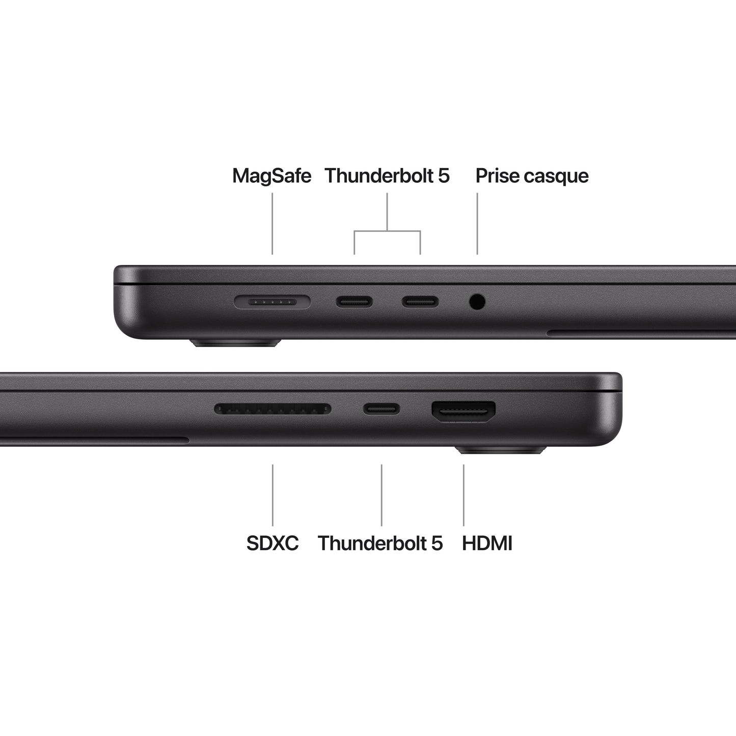 MacBook Pro 16 pouces: Puce Apple M4 Max avec CPU 14 cœurs et GPU 32 cœurs, 1 To SSD - Noir sidéral