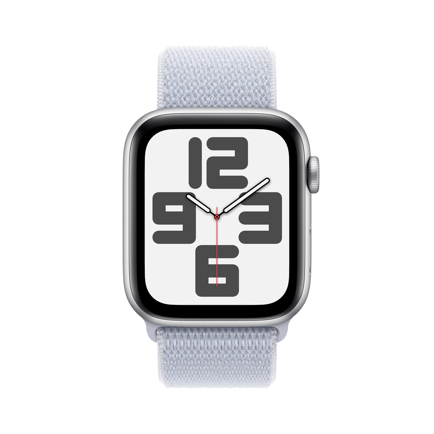 Apple Watch SE (2ème gén) • 44mm Argent • Boucle Sport Nuée Bleue