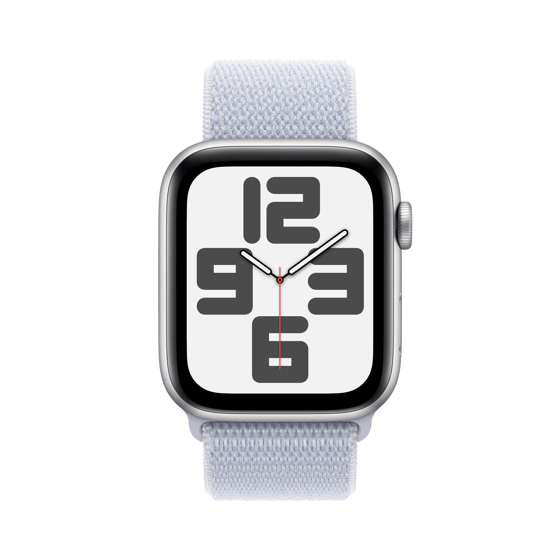 Apple Watch SE (2ème gén) • 44mm Argent • Boucle Sport Nuée Bleue