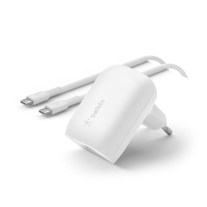 Belkin Charegur Murale + Câbée USB-C 1m • 30W • Blanc