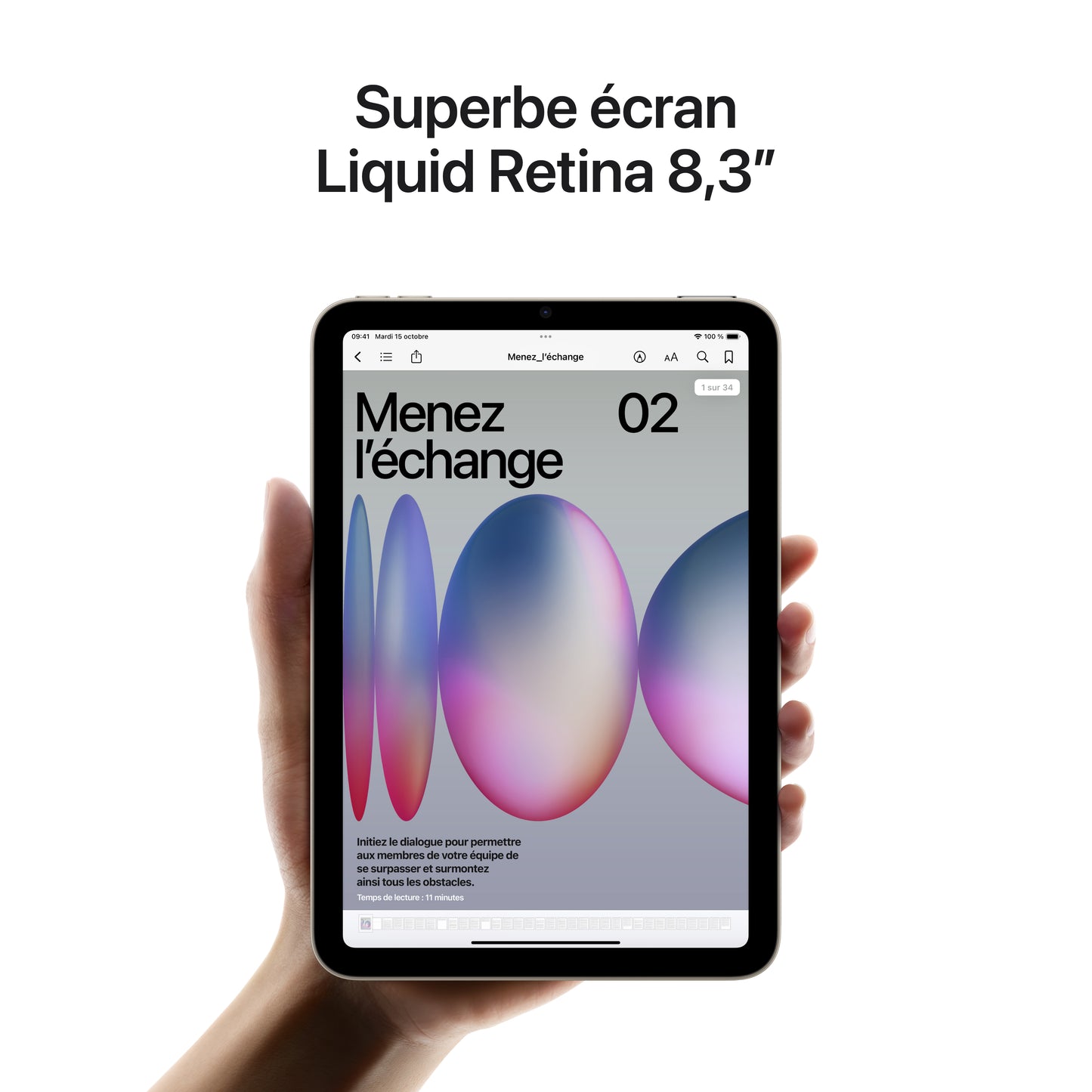 iPad mini 8,3'' A17 Pro WiFi • 256GB • Gris sidéral