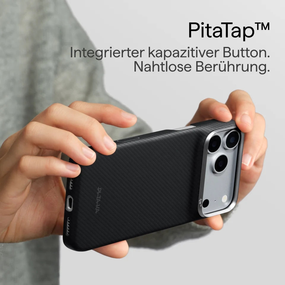 Pitaka Edge Case for iPhone 18 Pro • Black/Grey