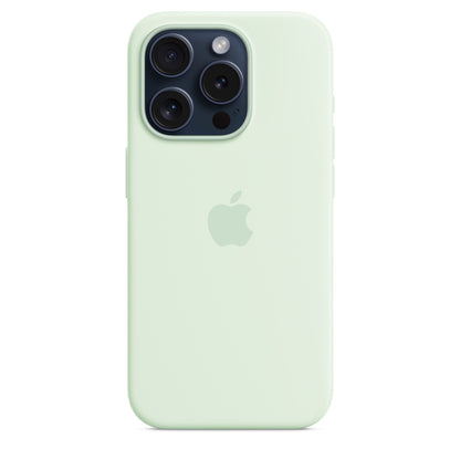Apple • Coque en silicone avec MagSafe pour iPhone 15 Pro • Menthe Douce