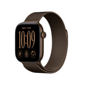 Apple Watch Series 12 GPS, Boîtier en aluminium bronze sombre de 42 mm, Bracelet Milanais bronze sombre