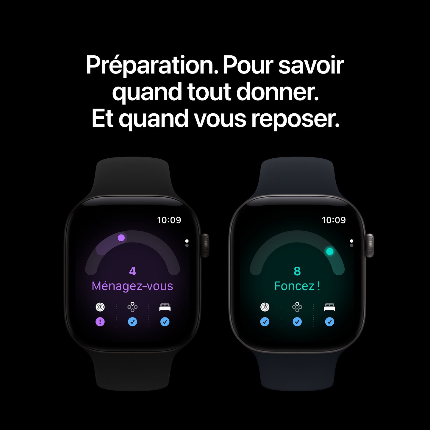 Apple Watch Series 12 GPS, Boîtier en aluminium bronze sombre de 42 mm, Bracelet Milanais bronze sombre