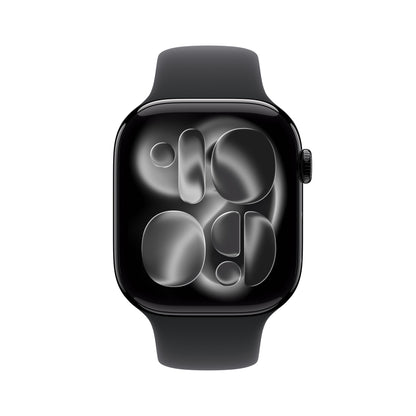 Apple • Apple Watch Series 11 • Noir de jais 46 mm • Bracelet Sport noir (M/L)