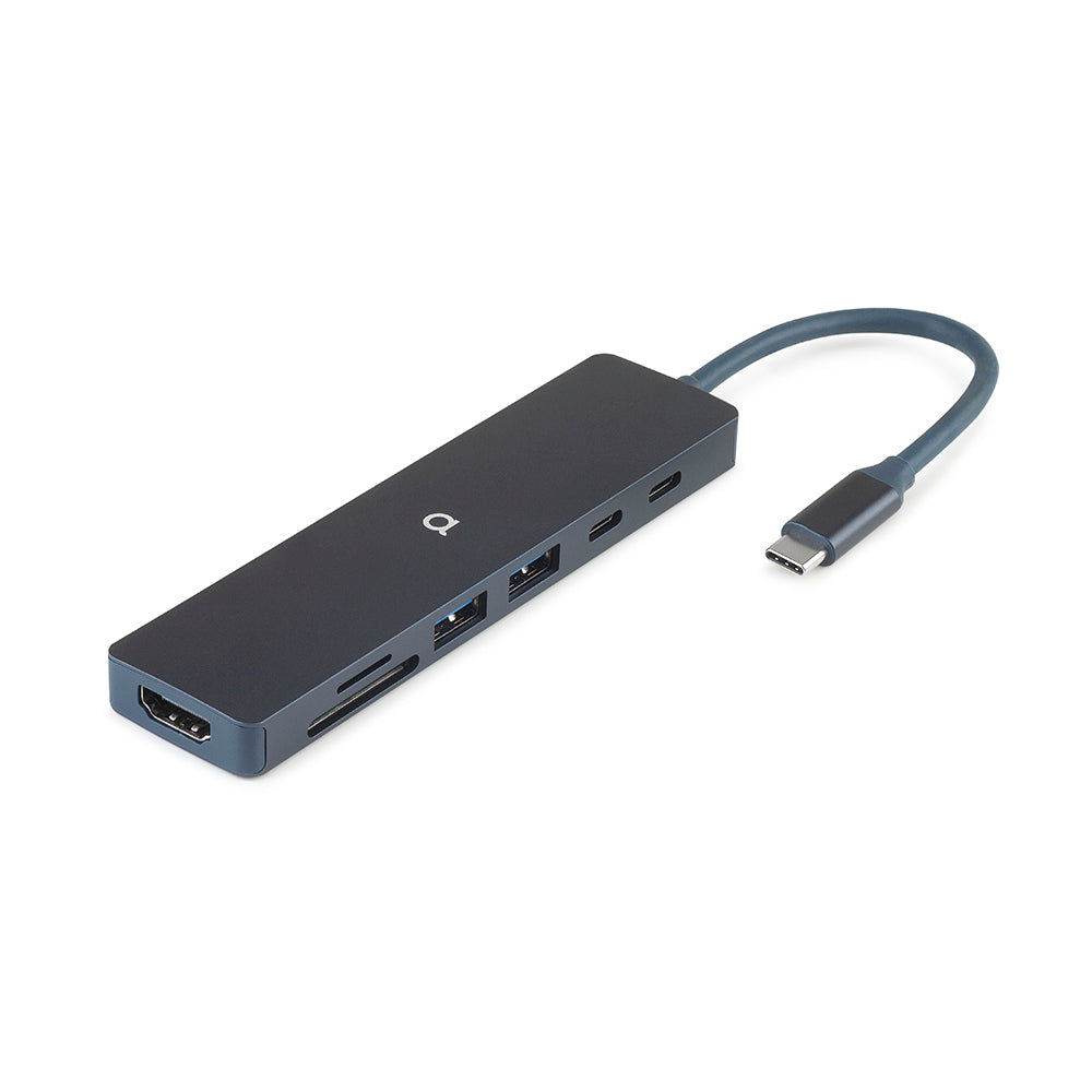 Lineheart • Stream Hub USB-C 7-en-1 pour MacBook Neo • Indigo