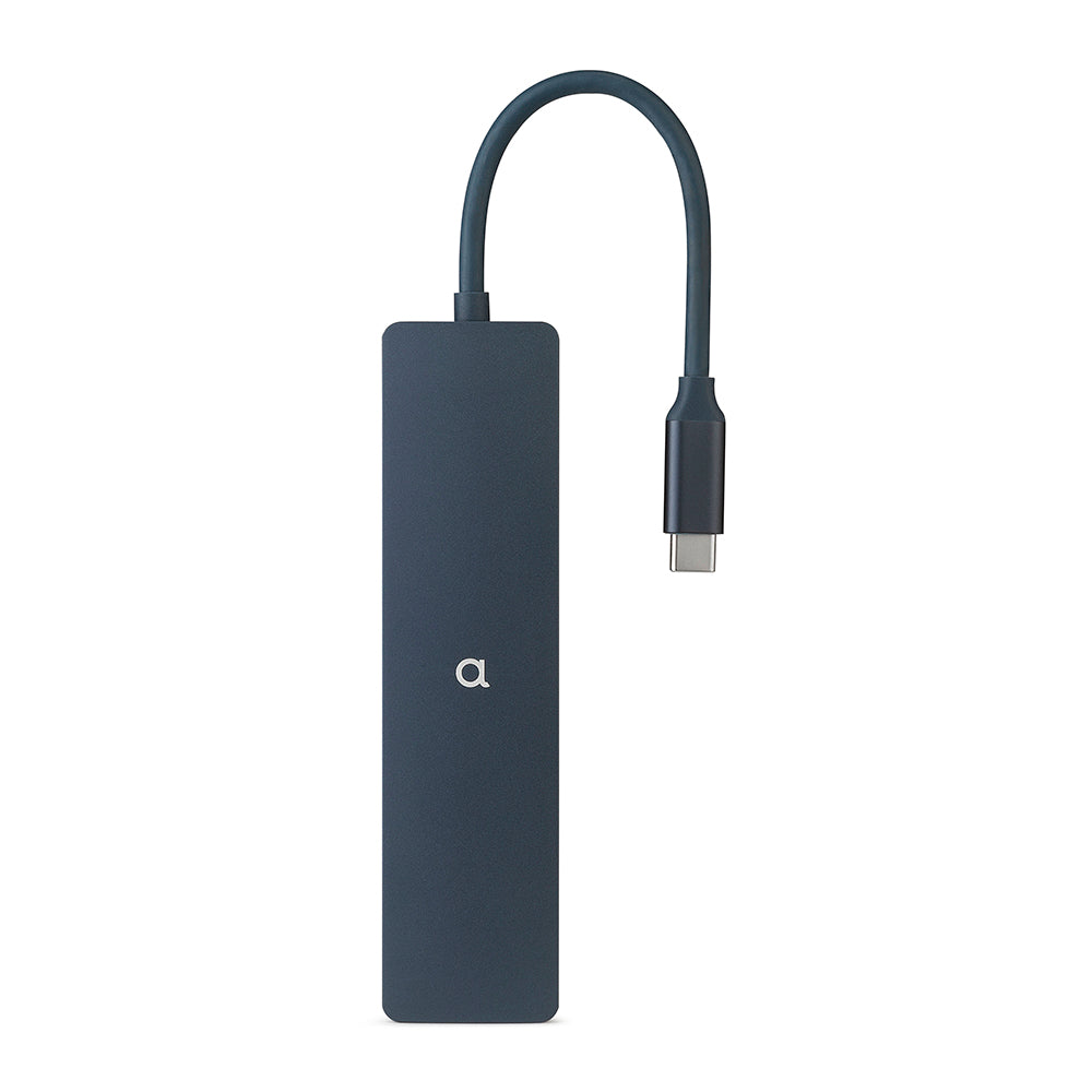 Lineheart • Stream Hub USB-C 7-en-1 pour MacBook Neo • Indigo