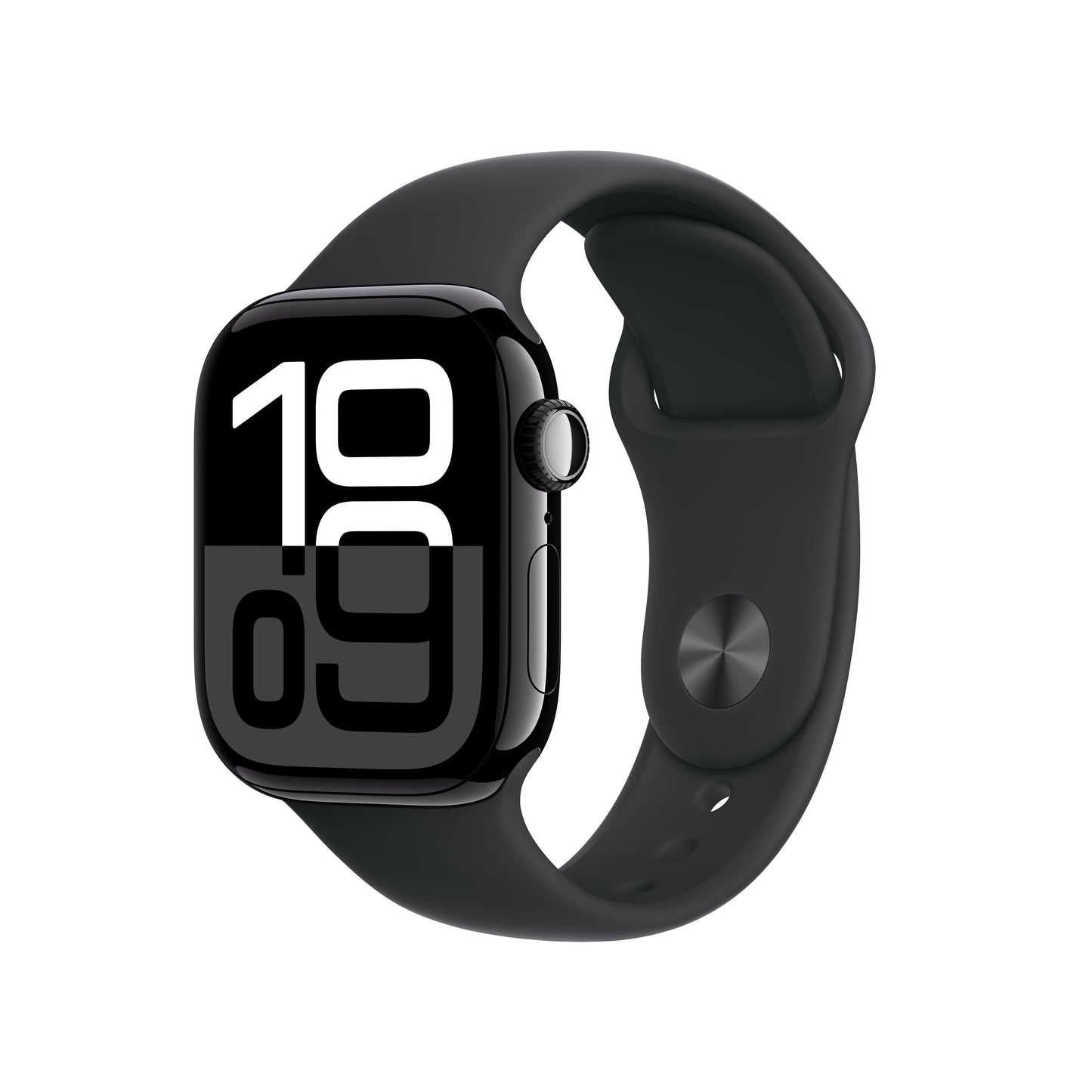 Apple Watch Series 10 • 46mm • Noir de jais • Bracelet Sport Noir • M/L