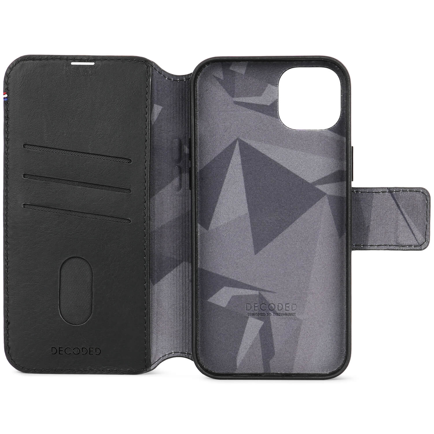 Decoded • Etui Portefeuille amovible pour iPhone 15 Plus • Noir