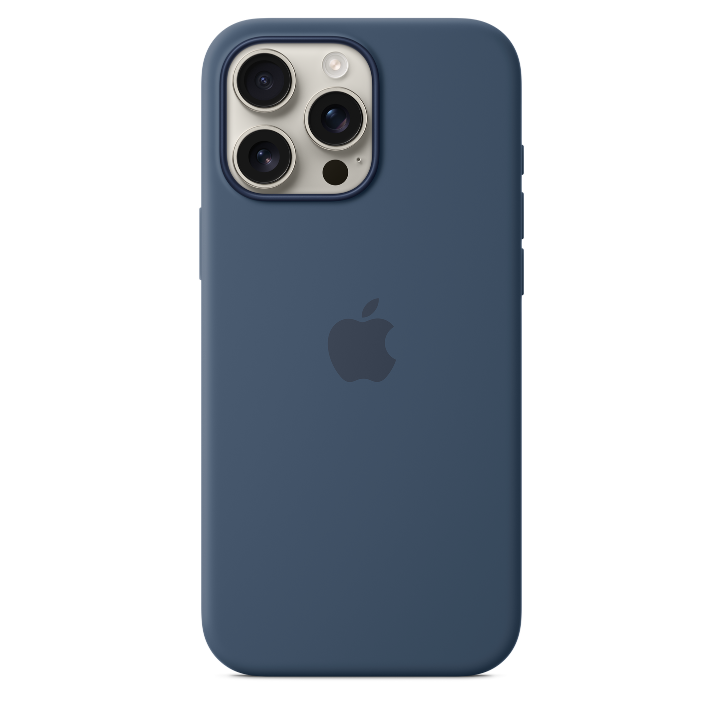 Coque en silicone avec MagSafe pour iPhone 16 Pro Max - Denim