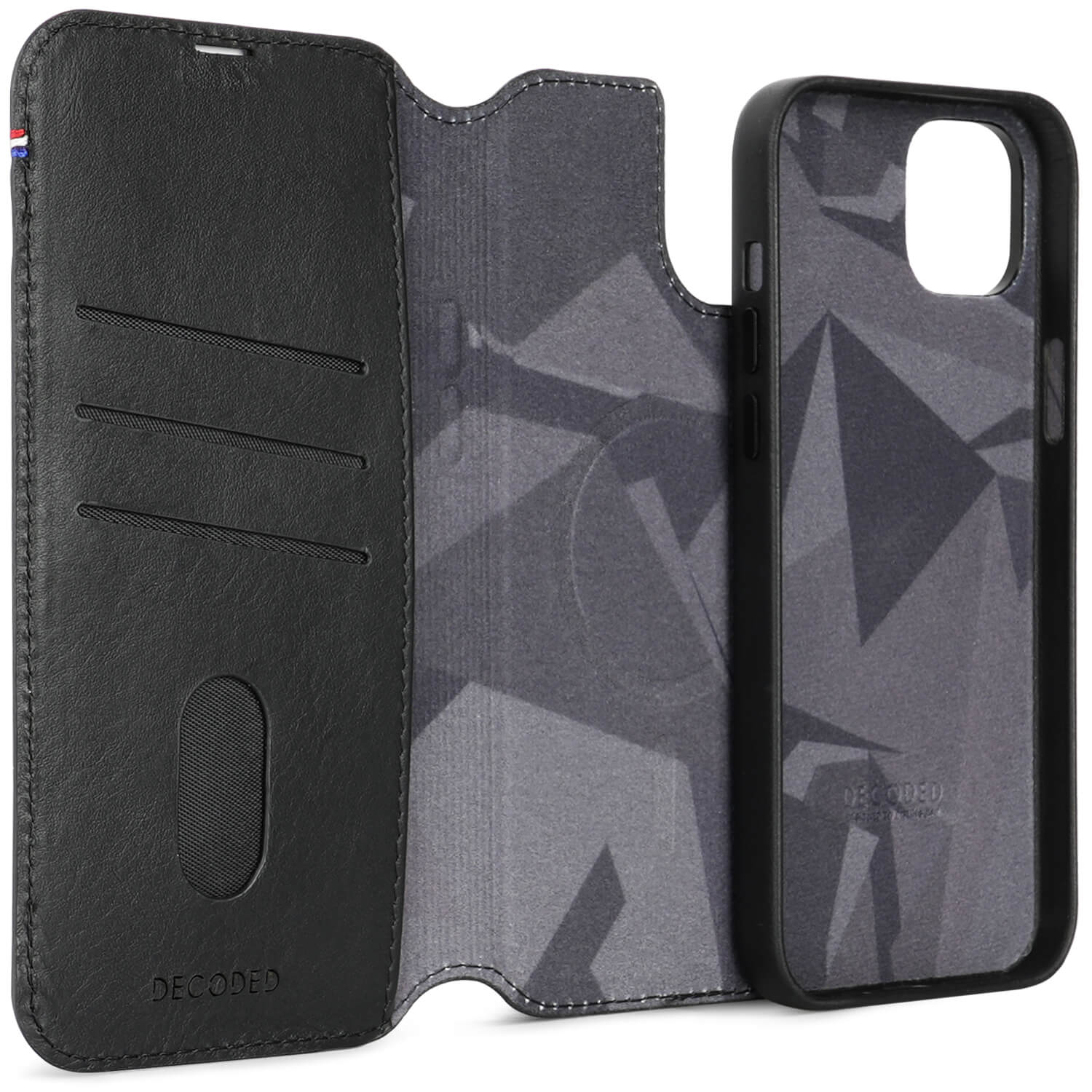 Decoded • Etui Portefeuille amovible pour iPhone 15 Plus • Noir