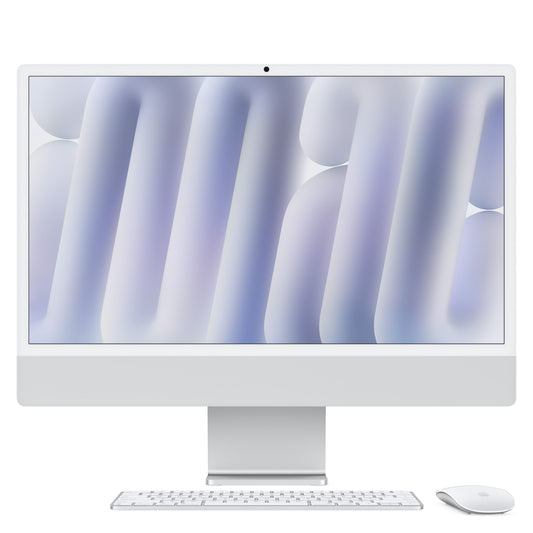 iMac 24 pouces avec écran Retina 4,5K: Puce Apple M4 avec CPU 8 cœurs et GPU 8 cœurs, 256 Go SSD - Argent
