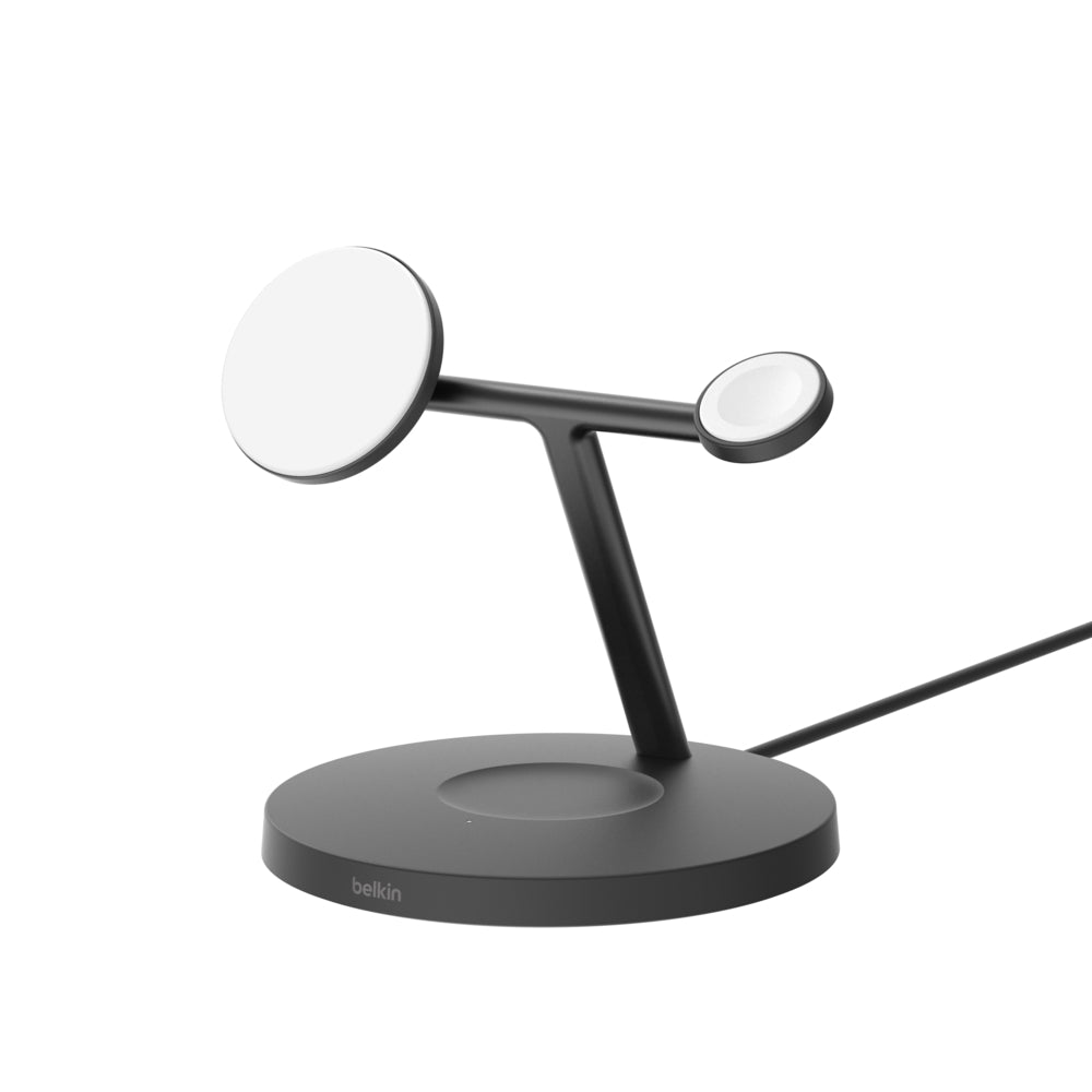 Belkin BoostCharge Pro Stand de charge 3in1 Qi2 MagSafe • Noir