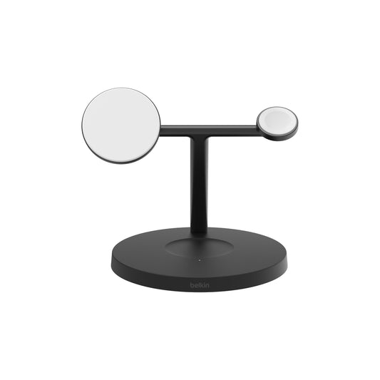 Belkin BoostCharge Pro Stand de charge 3in1 Qi2 MagSafe • Noir