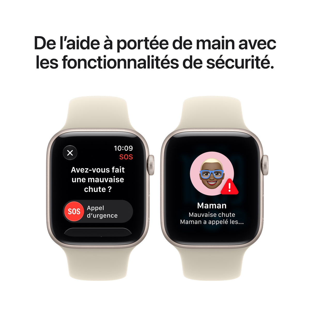 Apple Watch SE 3 GPS, Boîtier en aluminium minuit de 44 mm, Bracelet Sport bleu marine - M/L