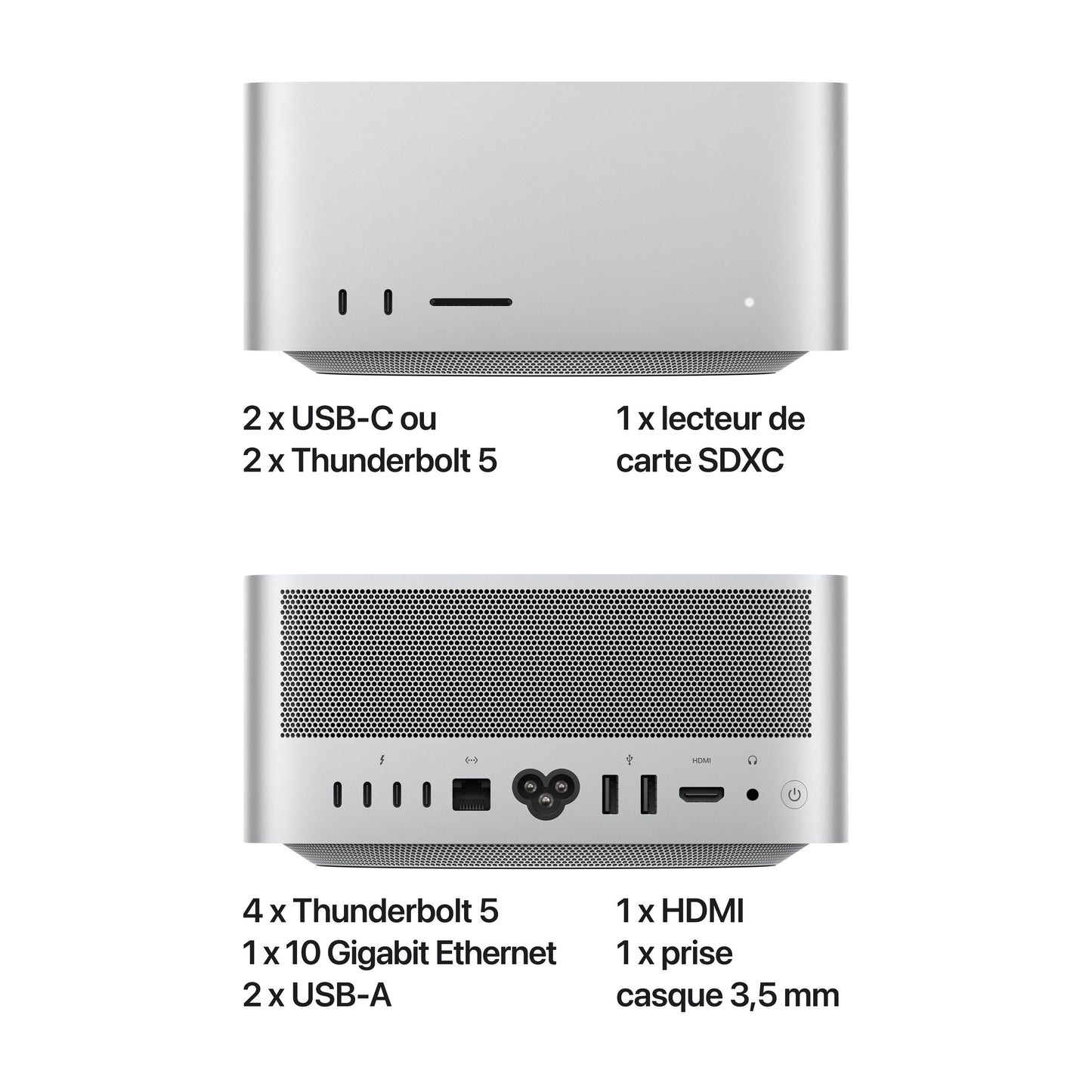 Mac Studio: Puce Apple M4 Max avec CPU 14 cœurs et GPU 32 cœurs, 512 Go SSD