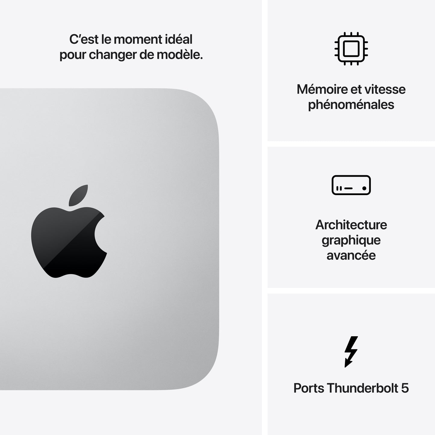Mac Studio: Puce Apple M4 Max avec CPU 16 cœurs et GPU 40 cœurs, 8 To SSD