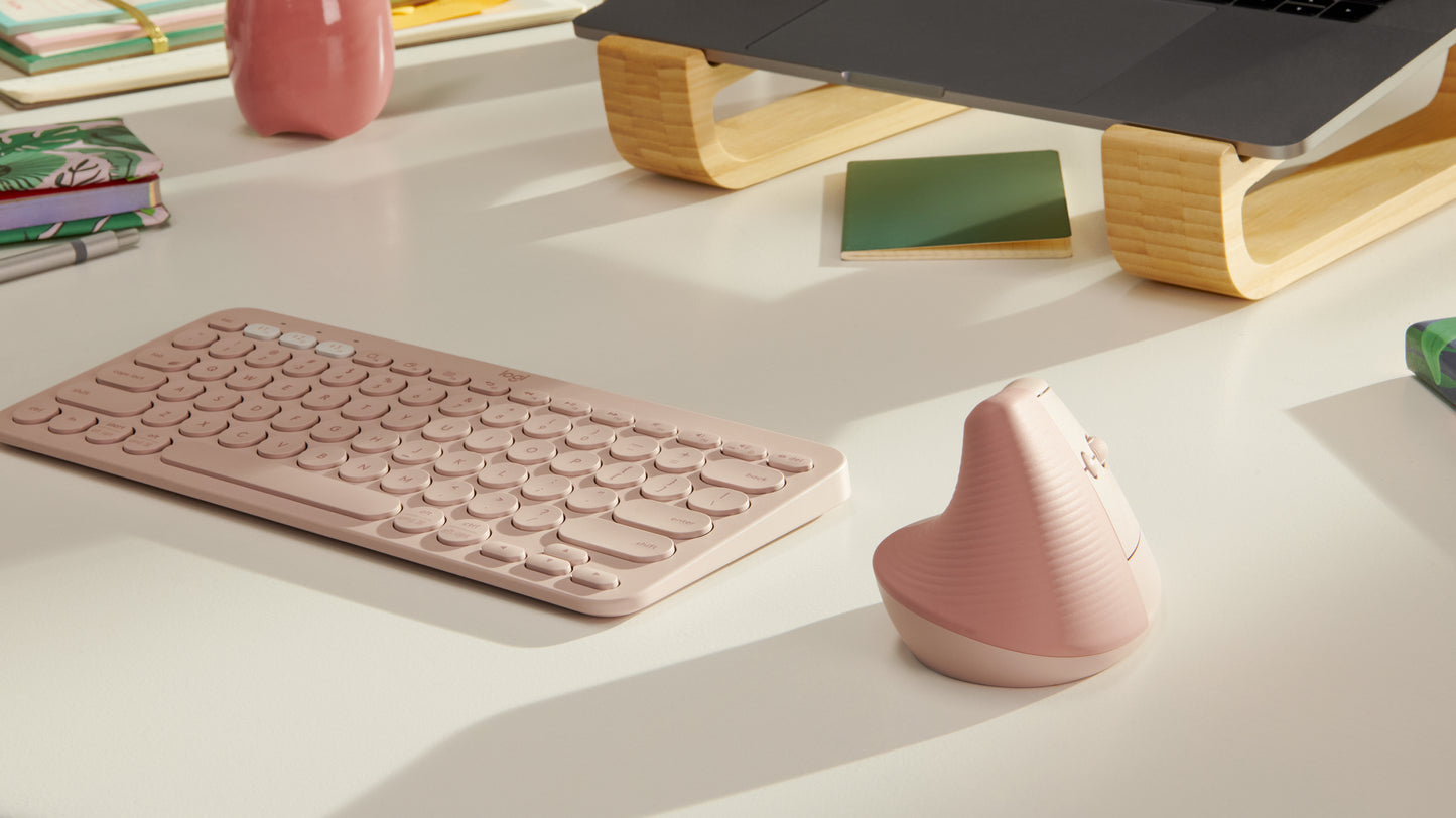 Logitech Lift RF sans fil + Bluetooth • Rose