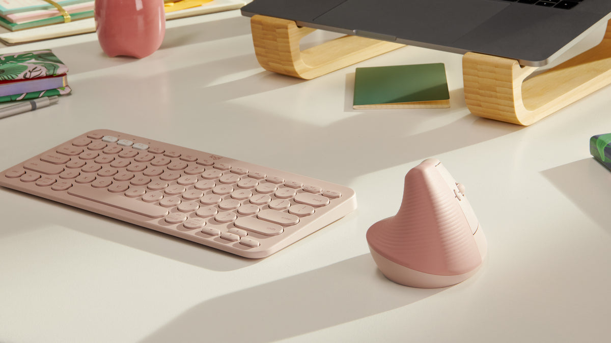 Logitech Lift RF sans fil + Bluetooth • Rose