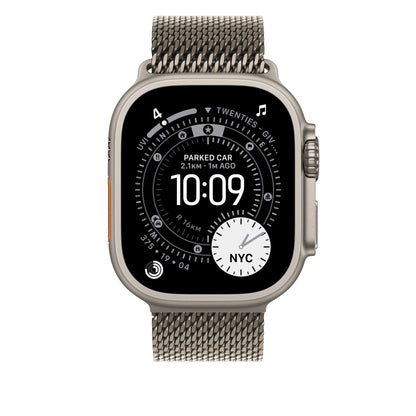 Bracelet Milanais Titane Naturel 46 mm • M