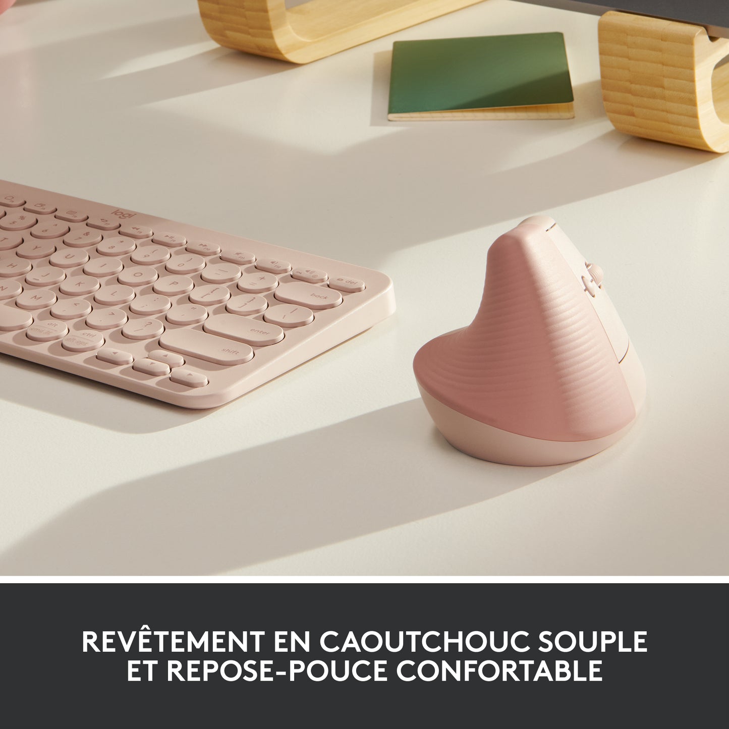 Logitech Lift RF sans fil + Bluetooth • Rose