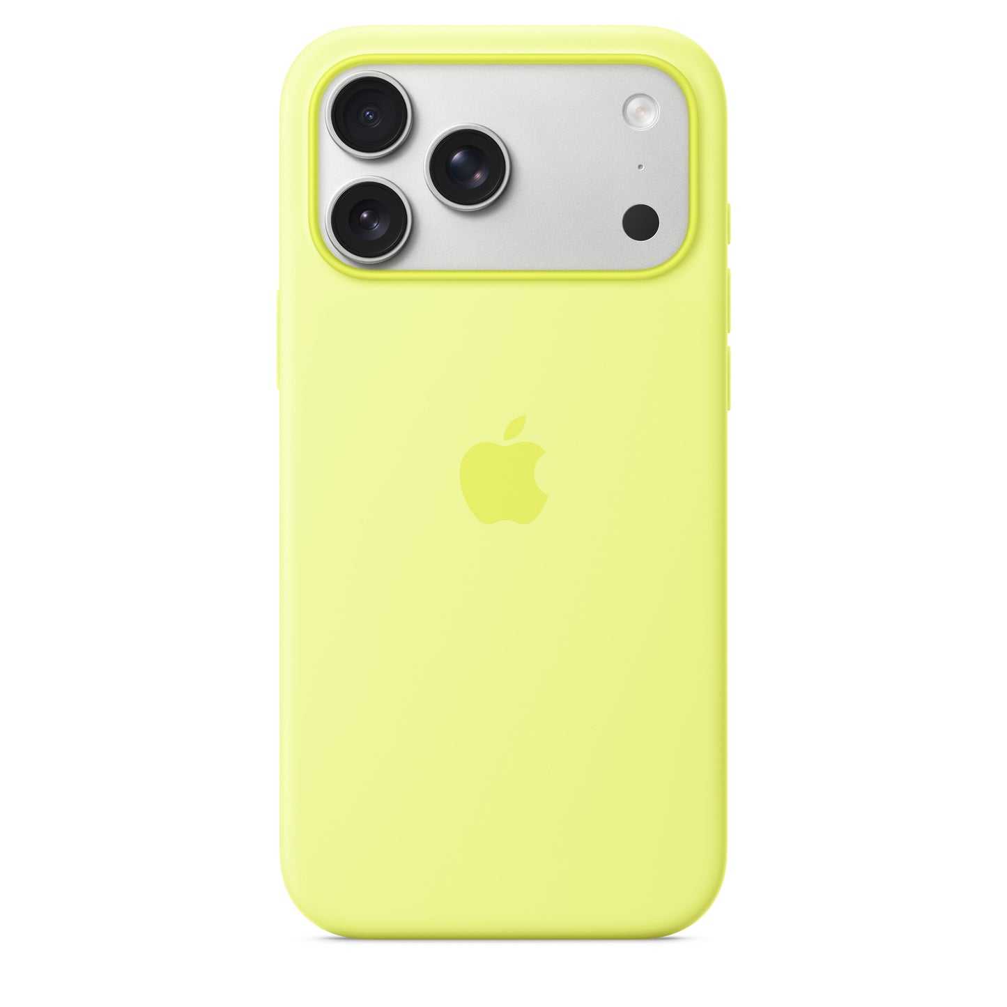 Coque en silicone avec MagSafe pour iPhone 17 Pro Max – Jaune fluo