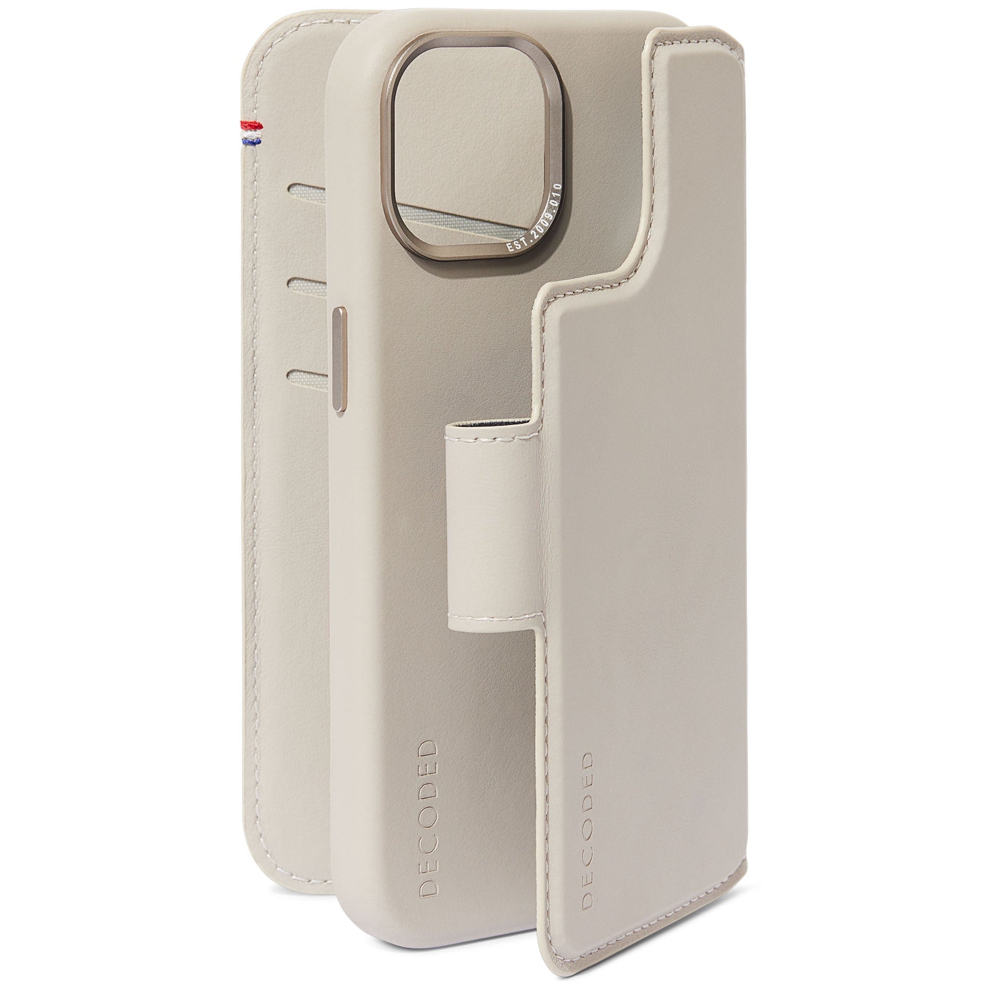Decoded • Etui Portefeuille amovible pour iPhone 15 Plus • Gris Argile