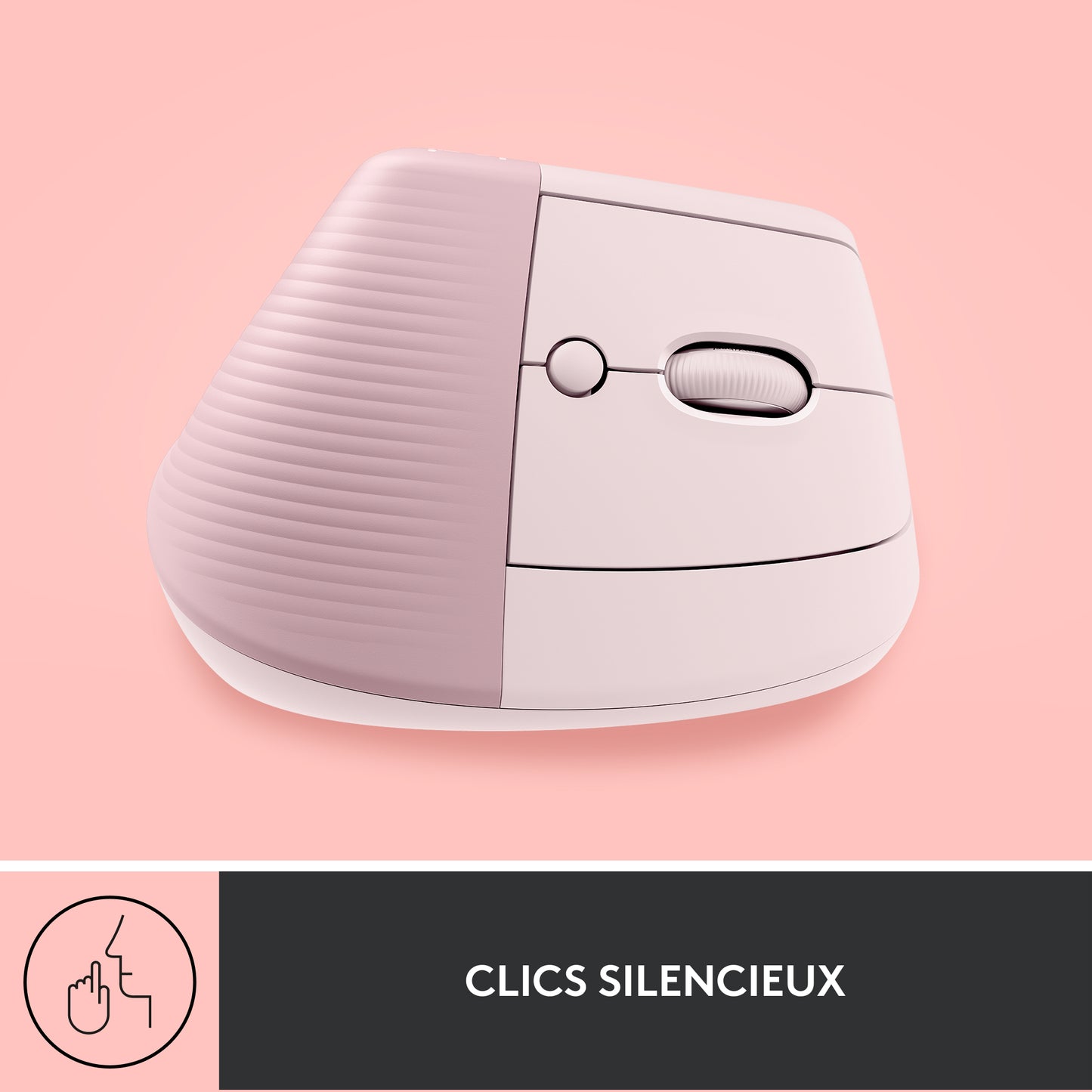 Logitech Lift RF sans fil + Bluetooth • Rose