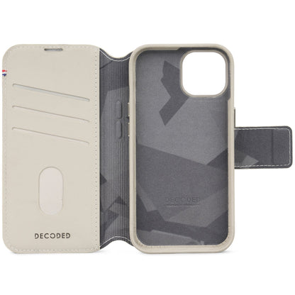 Decoded • Etui Portefeuille amovible pour iPhone 15 Plus • Gris Argile