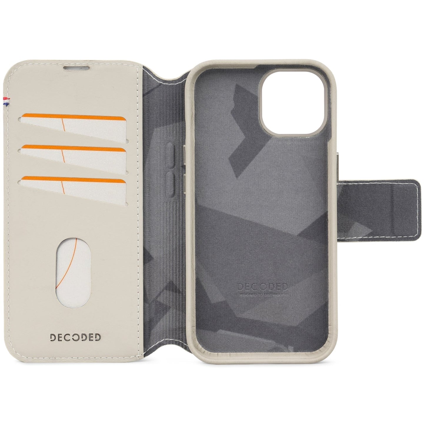 Decoded • Etui Portefeuille amovible pour iPhone 15 Plus • Gris Argile