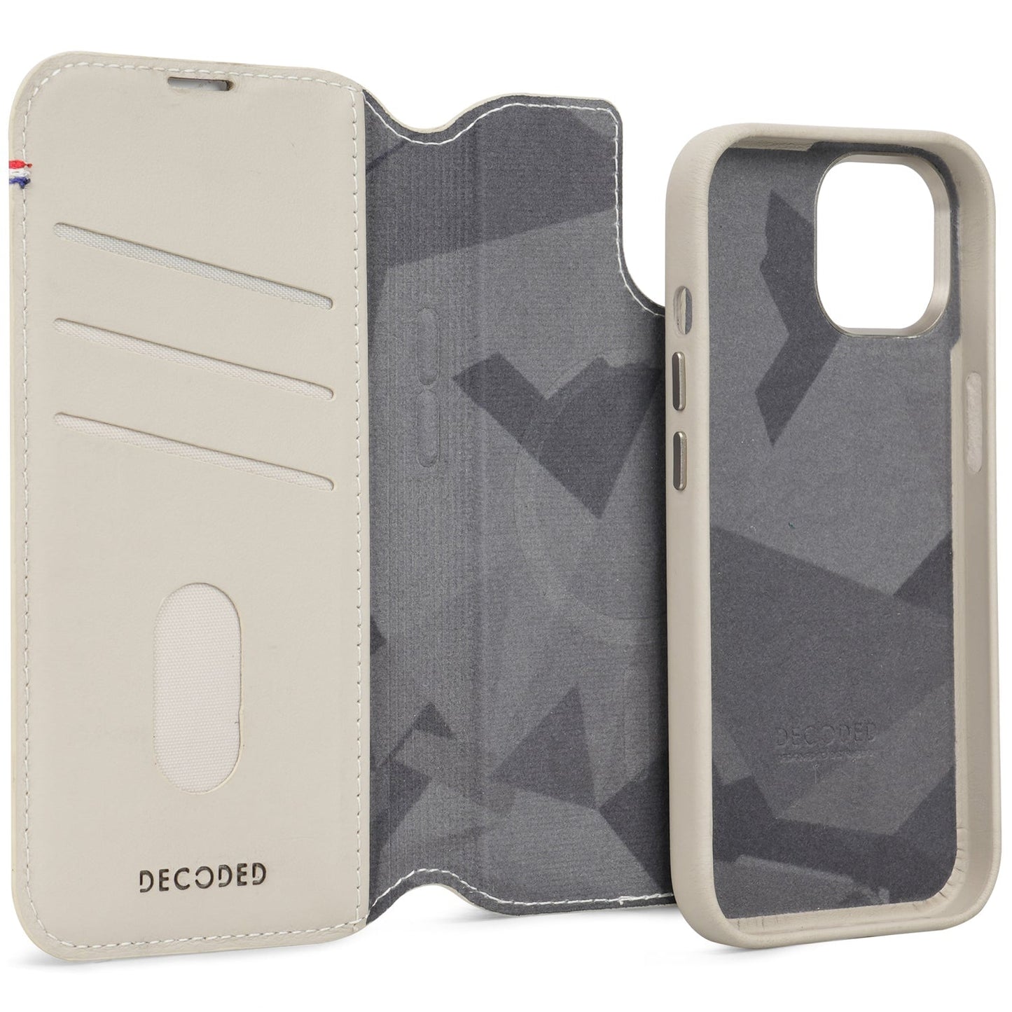 Decoded • Etui Portefeuille amovible pour iPhone 15 Plus • Gris Argile