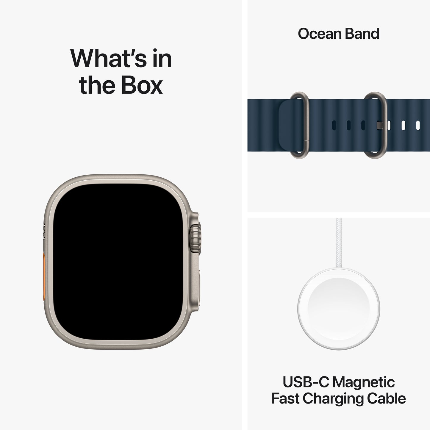 Apple Watch Ultra 2 • Boîtier en Titane • 49 mm • Bracelet Bleu Ocean