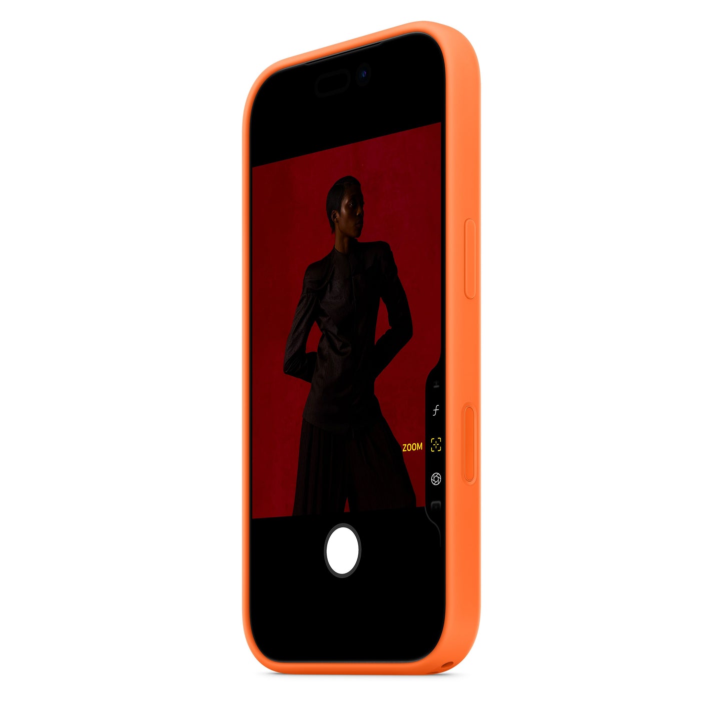 Coque en silicone avec MagSafe pour iPhone 17 Pro – Orange