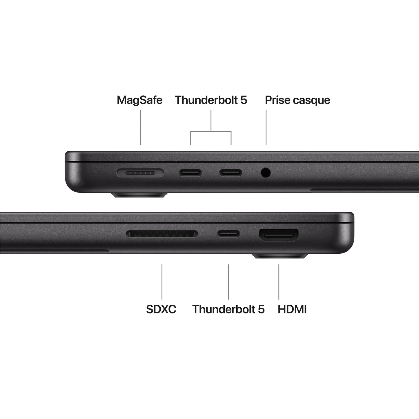 MacBook Pro 14 pouces: Puce Apple M5 Pro avec CPU 15 cœurs et GPU 16 cœurs, 2 To SSD - Noir sidéral
